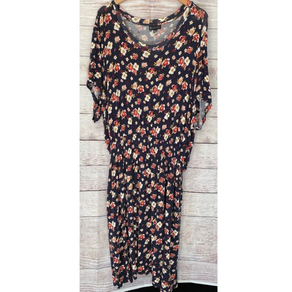 Cortena Smocked Waist Floral Knit Dress Plus Size 3X super comfortable! - Picture 4 of 8